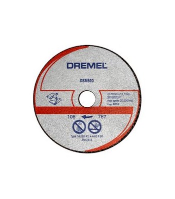 DREMEL DSM20 DISCO DA TAGLIO PER METALLO E PLASTICA (DSM510) BLISTER DA 3 PZ.
